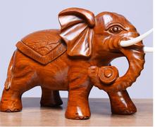 Chrysanthemum pear Carve animal elephant Woodcarving elephants wood annatto household fortune office decorates handicraft 2024 - buy cheap