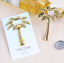 Abridor de garrafas dourado com frete grátis, favores da palma da mão, 10 unidades, festa, palmeira dourada 2024 - compre barato