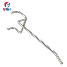 20pcs Popular Supermarket Store Display Hooks Metal Chrome-plated 100mm Length 32mm Hole to Hole Distance Pegboard Hooks 2024 - buy cheap