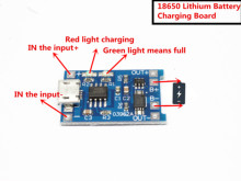 Placa de carregamento de módulo micro usb tp4056, placa com proteção, funções duplas, carregador de bateria de lítio, 5v 1a 18650 2024 - compre barato