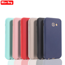 Missbuy Candy Colors Silicon Phone Case For Samsung galaxy A3 A5 A7 2017 2018 Ultra Thin Matte Soft TPU Cover Fundas Shell Coque 2024 - buy cheap