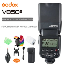 Godox-Batería de ion de litio V850II, 2,4G, GN60, sistema inalámbrico X, maestro y esclavo Speedlite, para Canon, Nikon, Pentax, Olympus, Set de regalo gratis 2024 - compra barato