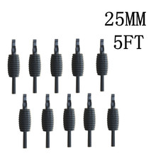 YILONG 10 PCS NEW 25mm 5FT Disposable Silicone Black Tattoo Grips Tips and Grip with Tip 2024 - buy cheap