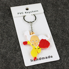 LLavero de PVC de One Punch Man para niños y niñas, Saitama Sensei, hecho a mano, regalo de Anime 2024 - compra barato