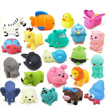 10Pcs Mixed Animals Soft Rubber Float Squeeze Sound Squeaky Bathing Swimming Play Toy For Baby Classic Rubber Baby Toys 2024 - buy cheap