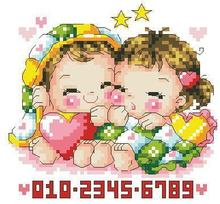 Gold Collection Lovely Counted Cross Stitch Kit Secret Love Little Boy and Girl Cuties SO 2024 - buy cheap