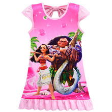 2018 Moana Pet Pig Kids Dresses for Girls Princess Birthday Party Dress Children Elsa Anna Costume Kids Clothes Vestido vaiana 2024 - buy cheap