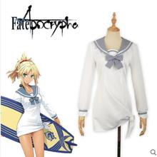 Free shipping Mordred Cosplay Cartoon Anime Halloween Party Cos Fate grand order Apocrypha Cosplay Costume Daily Sailor Dress 2024 - купить недорого