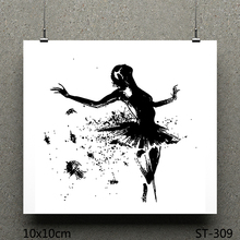 ZhuoAng-sello de diseño de Ballet, sello de goma para álbum de recortes, sello transparente para manualidades, postal, sello sin costuras 2024 - compra barato