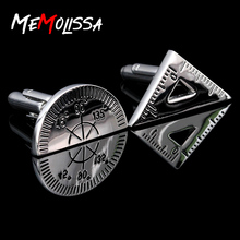 MeMolissa 3 pairs Top Designer Cufflinks Triangle Ruler Protractor Cufflinks Men's Shirt Cuff Jewelry Abotoaduras Men's Gift 2024 - buy cheap