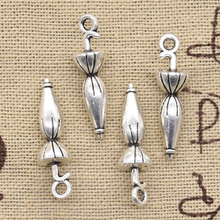 15 piezas encantos paraguas 7x27mm colgantes chapados en plata antigua haciendo joyas de Color plata tibetana hechas a mano DIY 2024 - compra barato