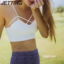 2017 Sexy Women Cut Out White Bra Bustier Crop Top Bralette Strappy Crochet Cropped Blusas Bandage Halter Tank Tops Camisole 2024 - buy cheap