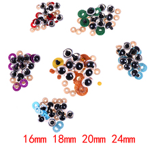 16-24mm 10 pçs mix cor shinning olhos de boneca de plástico artesanato com arruela diy para o urso de pelúcia brinquedos de pelúcia bonecos de fantoche animais 2024 - compre barato