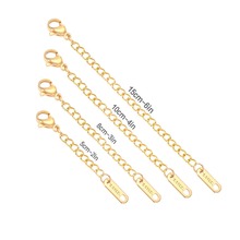 LUXUSTEEL Set Gold Color Extender Chains Necklaces 8pcs/sets Stainless Steel Necklace DIY Jewelry Accessories Wholesale 2024 - buy cheap