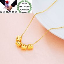 Mhxfc atacado europeu moda mulher feminino festa de aniversário presente de casamento amor tubo real 18kt ouro pingente colar nl121 2024 - compre barato