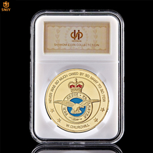 1940-1945 Euro Luxembourg Royal Air Force Retired Medal of Honor Gold-plated Token Challenge Coin Collection W/PCCB Case 2024 - buy cheap