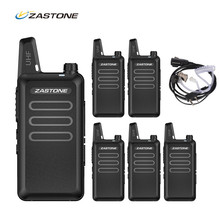 6pcs Zastone X6 Mini Walkie Talkie Portable Radio cb Radio UHF 400-470MHZ Radio Communicator Radio Transceiver with headsets 2024 - buy cheap