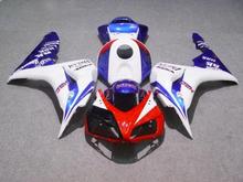 Kit de carenagem de motocicleta para honda, cbr1000rr 06, 07, cbr, 1000rr, 2006, 2007, cbr1000, abs, vermelho quente, branco, azul, conjunto + 7 presentes, hg51 2024 - compre barato