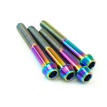 Lote de 4 pernos de aleación de titanio TC4 GR5, cono cónico de M6 Allen, de colores, Tornillo hexagonal x 45mm, para bicicleta 2024 - compra barato