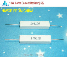 (10 шт./лот) 10 Вт 1 Ом Керамический цементный Силовой Резистор 1 Ом TOL 5% резисторы 2024 - купить недорого