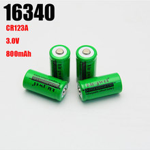 KingWei High Quality CR123A Green 16340 Lithium Ion Battery 3V Battery 800 mAh 2024 - buy cheap