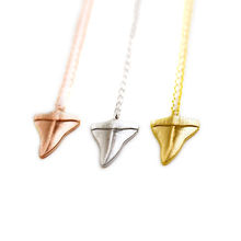 Fashion shark teeth necklaces Beautiful silver plated shark's teeth pendant necklaces Animal teeth necklaces for women 2024 - buy cheap