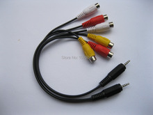 4 pcs 2.5mm Mini AV Plug to 3 Color RCA Female Jack Adapter Audio Video Cable 28cm 2024 - buy cheap