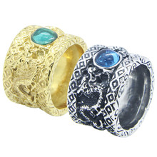 Support Dropship Stone Band Ring 316L Stainless Steel Fashion Jewelry Men Cool Ring 2024 - buy cheap