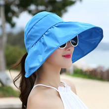 Gorra de playa de verano para mujer, impermeable, Anti-UV, con protección solar, perla, gorra de sol para mujer, sombrero de visera de pesca portátil plegable para mujer 2024 - compra barato