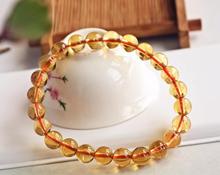 Genuine Natural Yellow Citrine Quartz Gemstone Round Beads Bracelet Wealthy Woman 7mm 8mm 9mm Beads Crystal Birthday Gift AAAAA 2024 - buy cheap