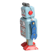 Novo brinquedo mecânico vintage para crianças, 1 conjunto de brinquedos robô estanho com coleção de chave, presentes para bebês e crianças, corda por vento, 1 jogo, 2018 2024 - compre barato