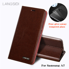 Jundong capa de celular para samsung s8, capa com flip e suporte com cera, com porta cartões, para enviar película de vidro 2024 - compre barato
