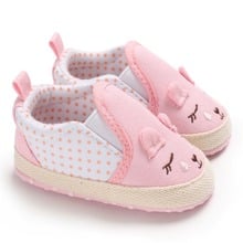 Обувь для маленьких девочек Детская Хлопковая обувь с мультяшным принтом нескользящая обувь для малышей с мягкой подошвой, обувь для маленьких девочек 2019 2024 - купить недорого