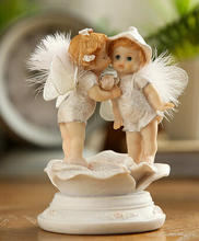 Topo de resina para bolo de casamento, decorações de noiva, noivo, angel, pequena fada, batizado de natal, presente de chá de bebê 2024 - compre barato