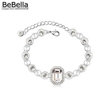 Pulsera de cristal BeBella square con cristales de Swarovski, joyería Original de moda para niñas y mujeres, regalo de Navidad 2024 - compra barato