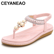 CEYANEAO Summer women's sandals on the platform; Roman-style gladiator sandals; casual shoes with a flat sole; women's shoes 2024 - buy cheap