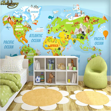 Beibehang-mural de papel tapiz personalizado con foto 3D, bonito vector, mapa del mundo, Fondo de papeles tapiz del hogar, papel de pared infantil 2024 - compra barato