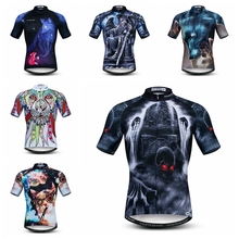 Cycling Jersey 2021 Pro Team Men Bicycle Clothing Summer Short Sleeve Quick Dry MTB Bike Jersey Breathable Cuff Lycra 3D Skull 2024 - buy cheap