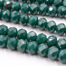 FLTMRH    greenn Color  6mm 50pcs Rondelle Austria faceted Crystal Glass Bead Loose Spacer Round Bead Jewelry Making 2024 - buy cheap