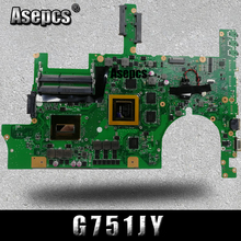 AsepcsROG G751JY Laptop motherboard For Asus G751JY G751JT G751JL G751J G751Tested original mainboard I7-4750HQ SR18J GTX980-4GB 2024 - buy cheap