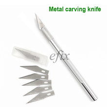 Non-Slip Metal Scalpel Knife Tools Kit Cutter Engraving Craft knives + 6pcs Blades Mobile Phone PCB DIY Repair Hand Tools 2024 - buy cheap