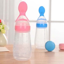 Infant Kids Spoon Baby Feeding Cup Silica Gel Feeding Cup With Spoon Food Supplement Rice Cereal Bottle Nipple Pacifier 2024 - buy cheap