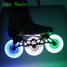 Japy Skate LED Flash Speed Skate Wheels 8 Pcs/Lot 100% Original 90 100 110mm Speed Skating Wheels LED Lighting Patines Tires 2024 - buy cheap