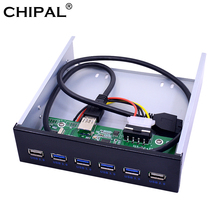 Chipal painel frontal usb 3.0, 5gbps 20pin, placa de expansão usb 2.0, usb 5.25, usb, cabo adaptador para pc desktop'' 2024 - compre barato