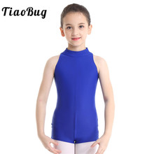 TiaoBug-leotardo de Ballet sin mangas para niñas, ropa de baile para niños, mono deportivo de colores sólidos para gimnasio 2024 - compra barato