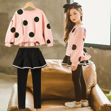 Kids Outfits For Teenage Girls Long Sleeve Clothes Sets Girl School Sweatshirt & Skirt Pants Suits Children Autumn Clothing Sets 2024 - buy cheap