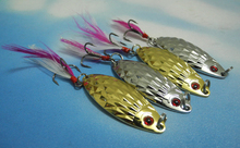 4 pieces spinner colher de metal isca com pena gancho agudos 7g/55mm spinner isca de pesca duro isca de peixe gancho 2024 - compre barato