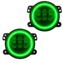 2pcs 4 inch 30W LED Round Fog Light Projector Driving Lamp DRL Green Fits for 2007-2016 Jeep Wrangler JK CJ TJ 2024 - buy cheap