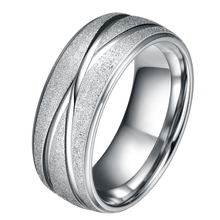 8MM Pure Titanium Wedding Band Ring Mens Fashion Light Weight Jewelry Comfort Fit Sandblasting Finish TI025RM 2024 - buy cheap