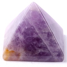 Natural Tumbled Amethyst Semiprecious Stone Carved Pyramidal Crystal Healing Crafts HRT060 2024 - buy cheap